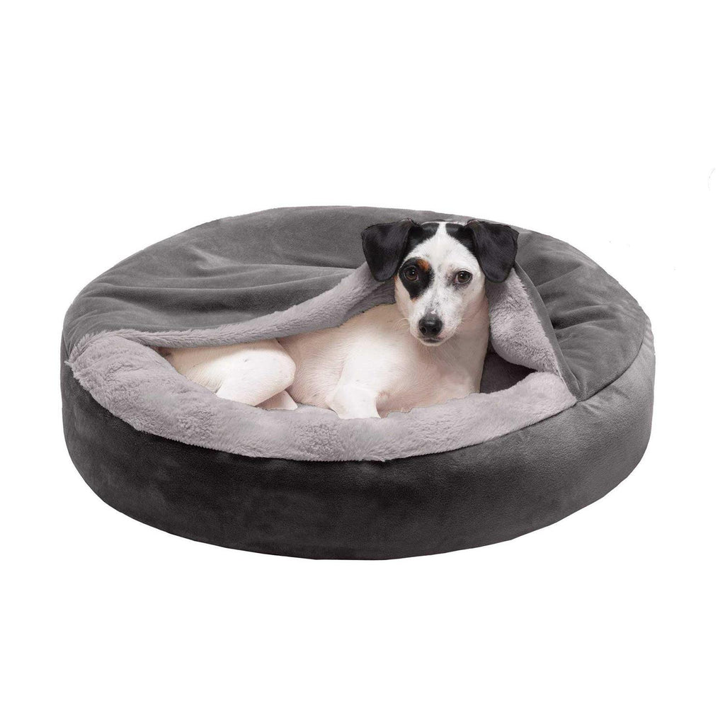 Velvet Hooded Donut Bed Z62697