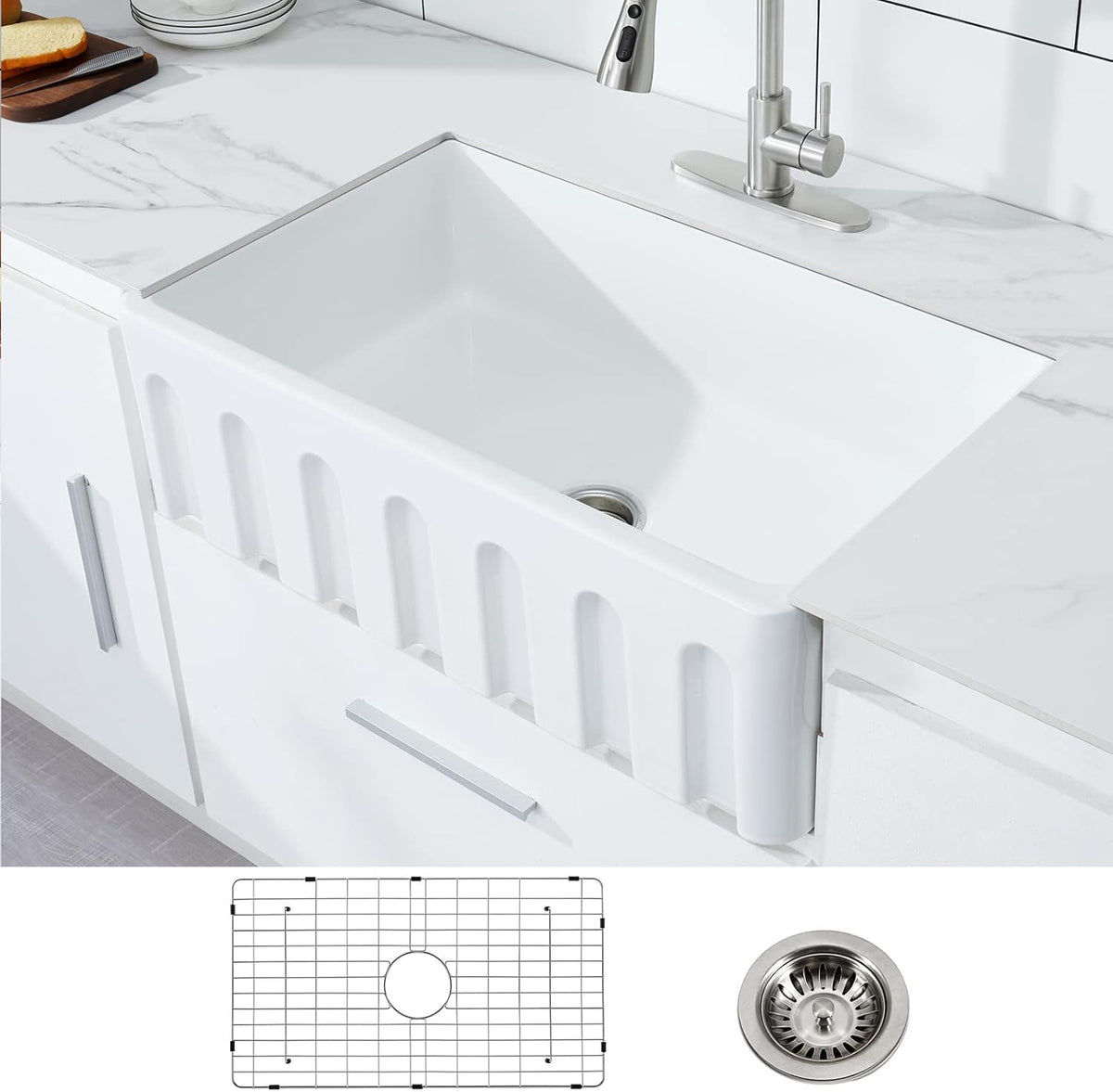 30 x 22 Stainless Steel Workstation Kitchen Sink X8775