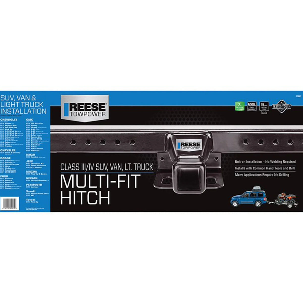 Class III Trailer Tow Hitch with 2 In Receiver Tube M954
