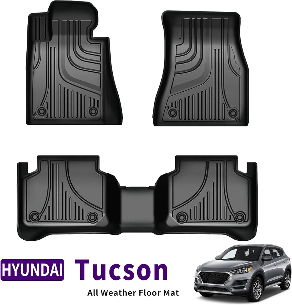 Black TPE Car Floor Liners for Hyundai Tucson W3688