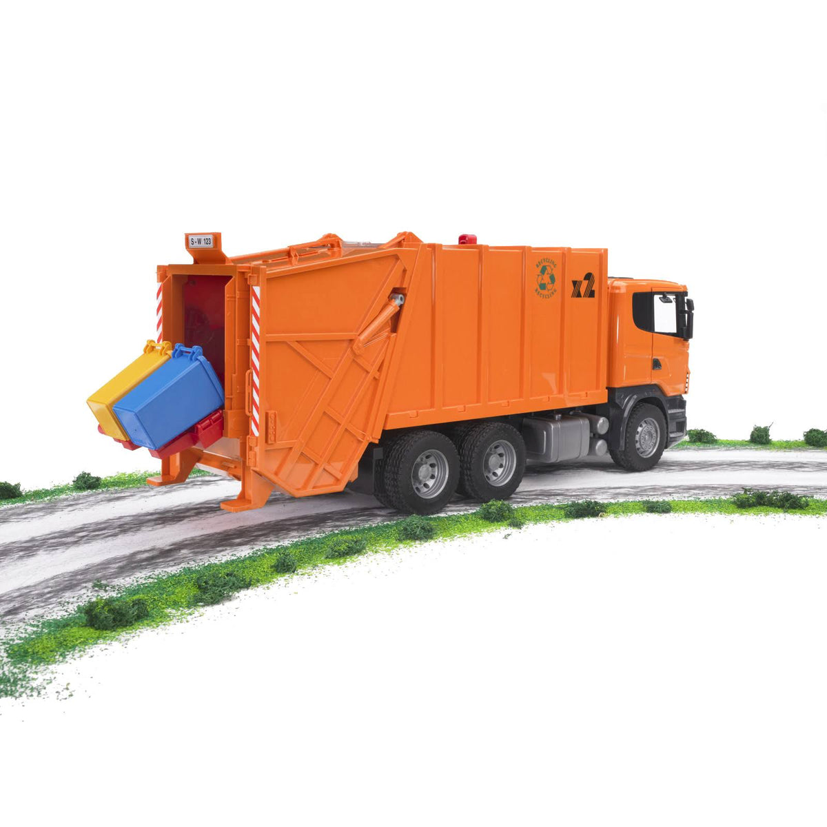 Orange Garbage Truck A4326