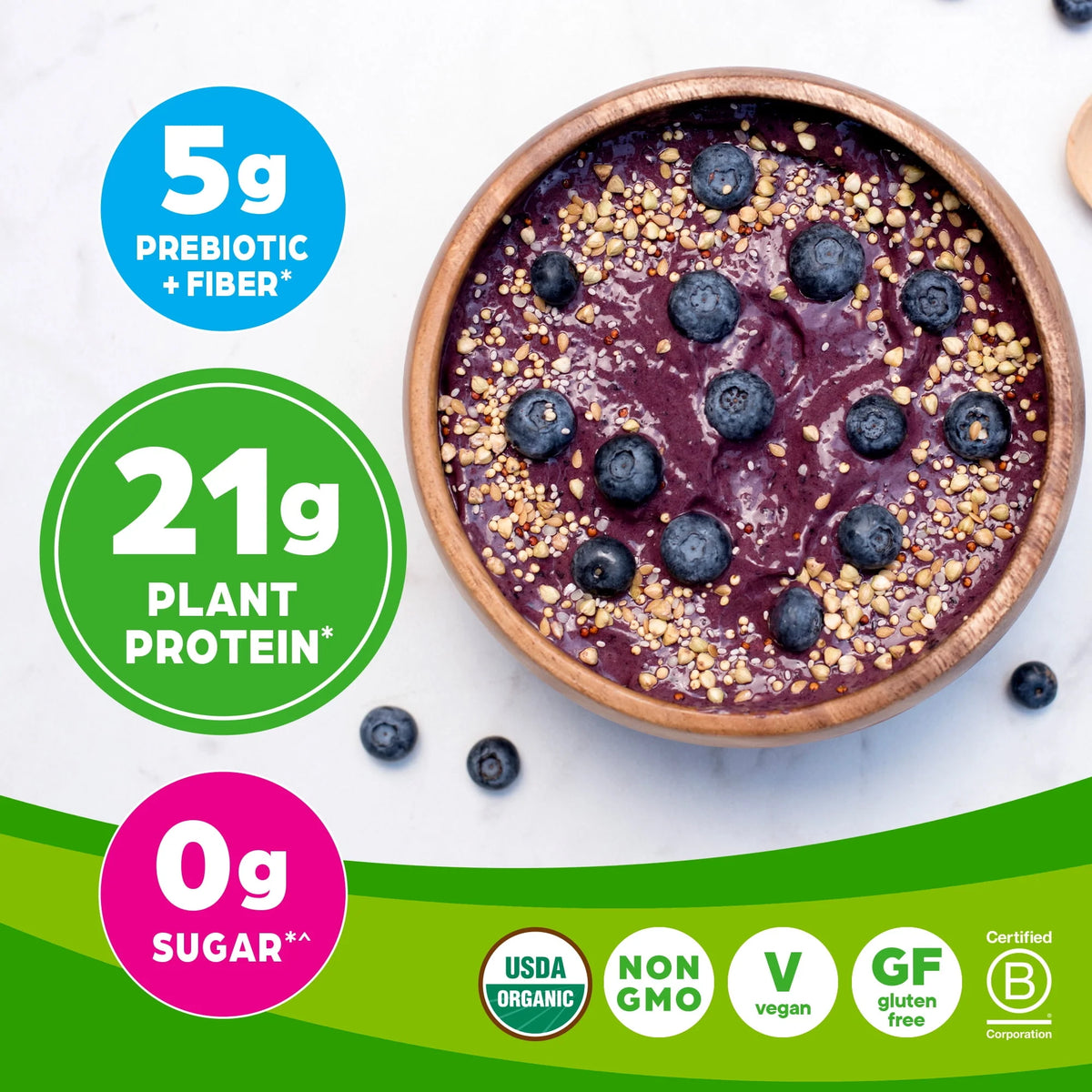 Organic Vegan Vanilla Bean Protein Powder P7173