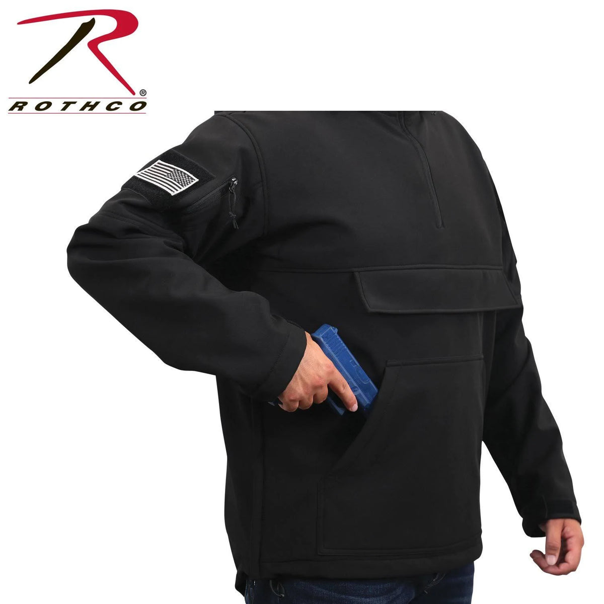 Black Soft Shell Anorak X8185