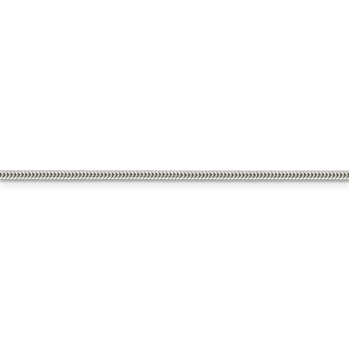 Sterling Silver 1.6mm Round Snake Chain D7781