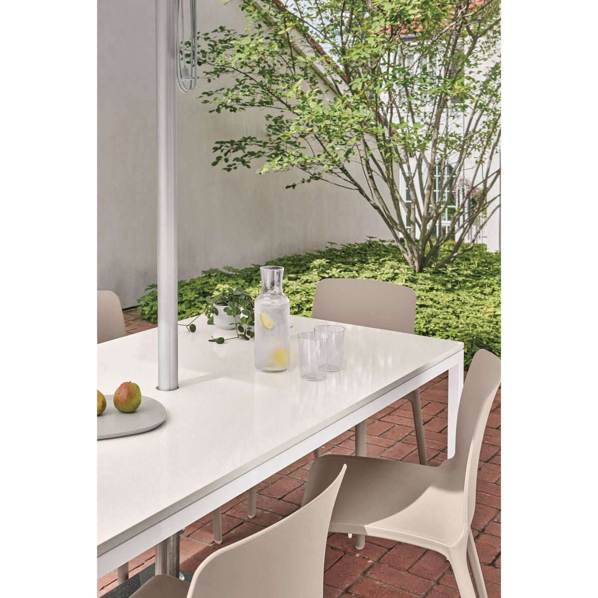 Orange Recycled HDPE Patio Table A160010