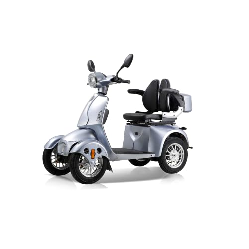 Pink Fat Tire Electric Mobility Scooter with LED Headlights and Basket S6181