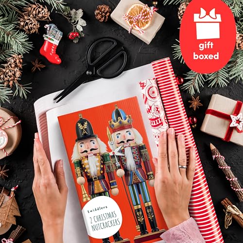 2 Pack 12 Inch Wooden Nutcracker Christmas Decor D66579