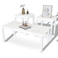 Faux Marble Coffee Table Set of 3 Piece Metal Frame U522