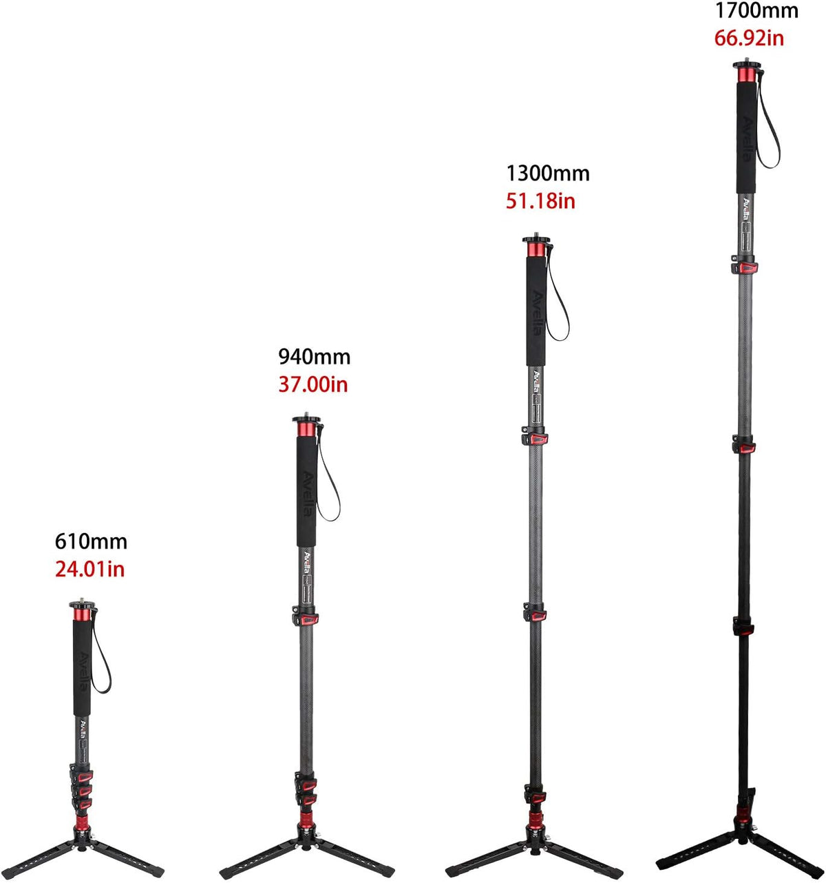Carbon Fiber 67 Inch Camera Monopod T9202