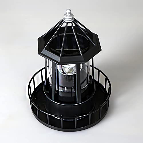 Red Rotating Solar Lighthouse Light, IP65 Waterproof N314722