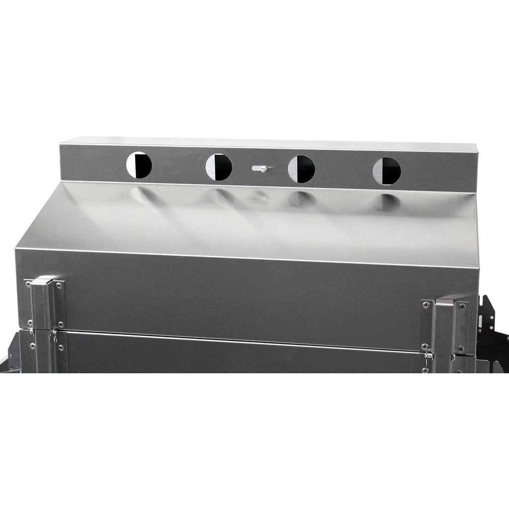 Stainless Steel Propane Gas Grill Head on Stainless Steel Pedestal Cart X666979