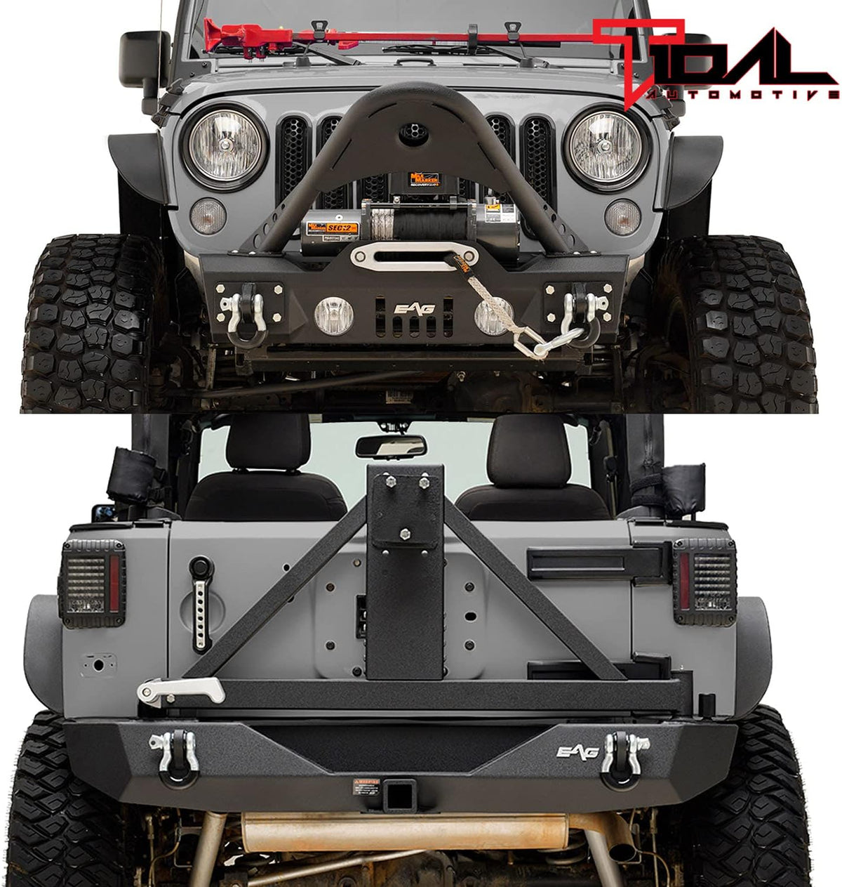Front and Rear Bumper with Tire Carrier H2256