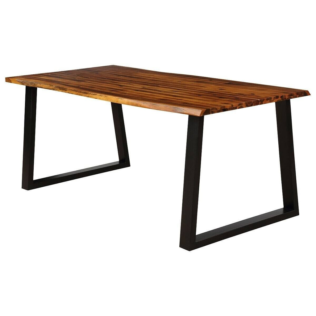 Brown Rectangular Acacia Wood Dining Table C8466