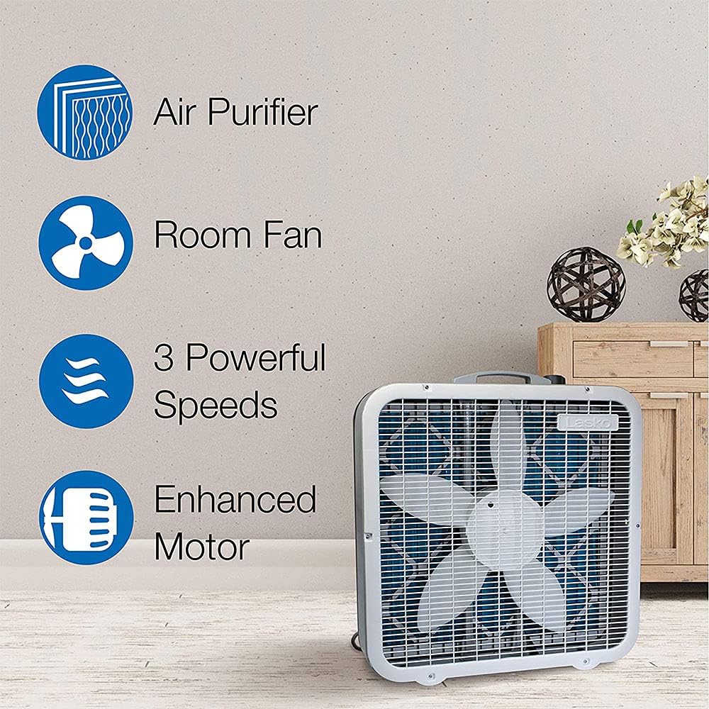 2-in-1 20-inch Box Fan and Air Purifier with MERV10 Filter V300560