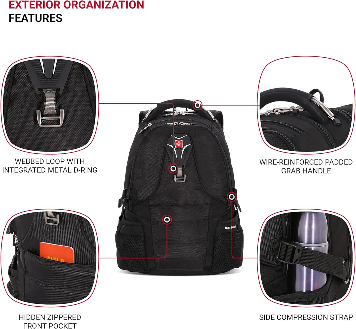 Black 17.5-Inch Laptop Backpack Z43773