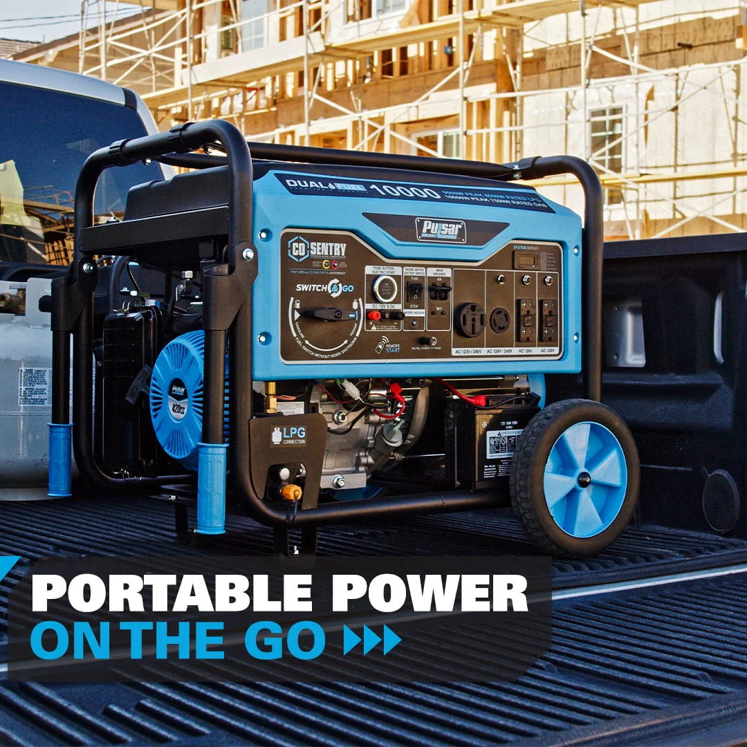 10,000 Watt Dual Fuel Portable Generator with Remote Start S1272
