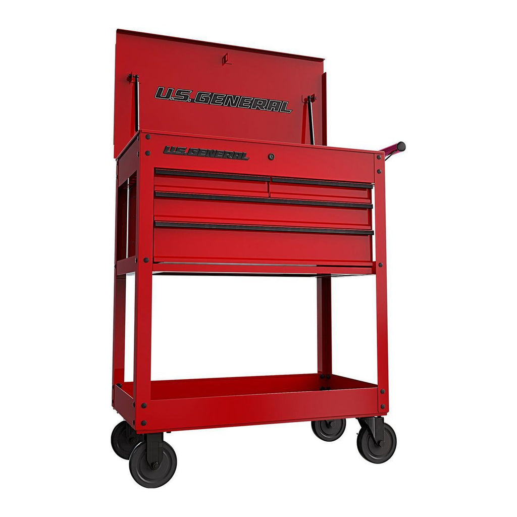 30 in. 4-Drawer Tech Cart, Red I66937