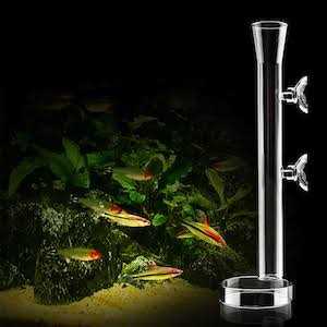 Aquarium Shrimp Feeding Tube and Dish Clear Crystal Glass E586130