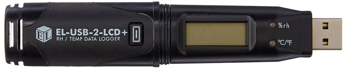 White Temperature/RH Data Logger with LCD Display C205