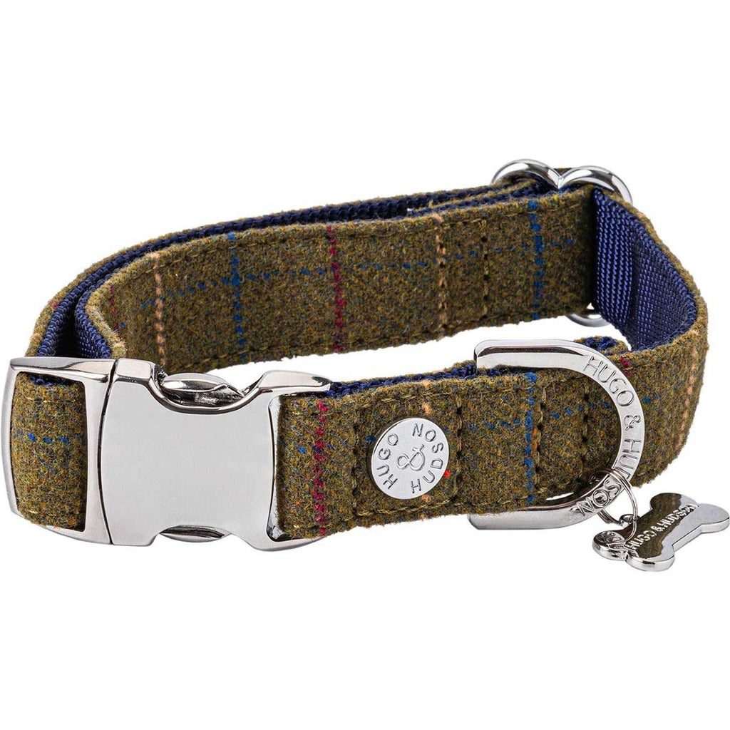 Tweed Dog Collar with Metal Buckle Q13622