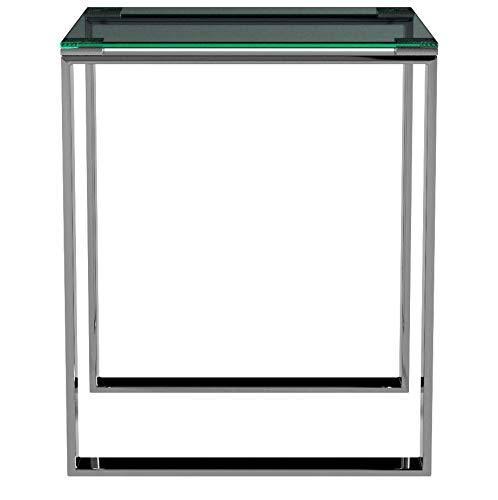 Chrome Square Glass End Table M19729