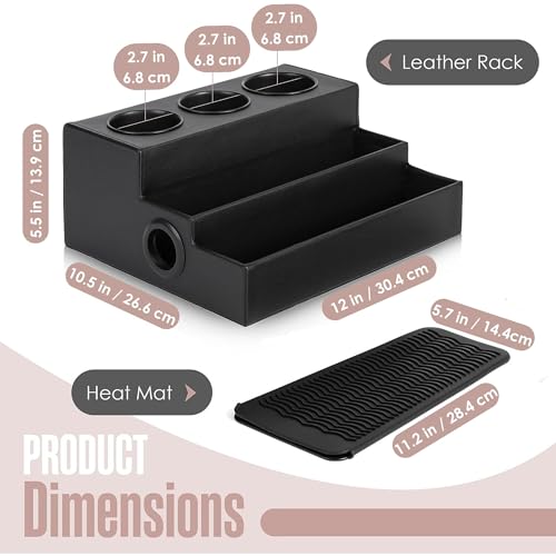Hair Tool Organizer, 12” x 10.5”, 3 Tier, Silicone Mat C1304