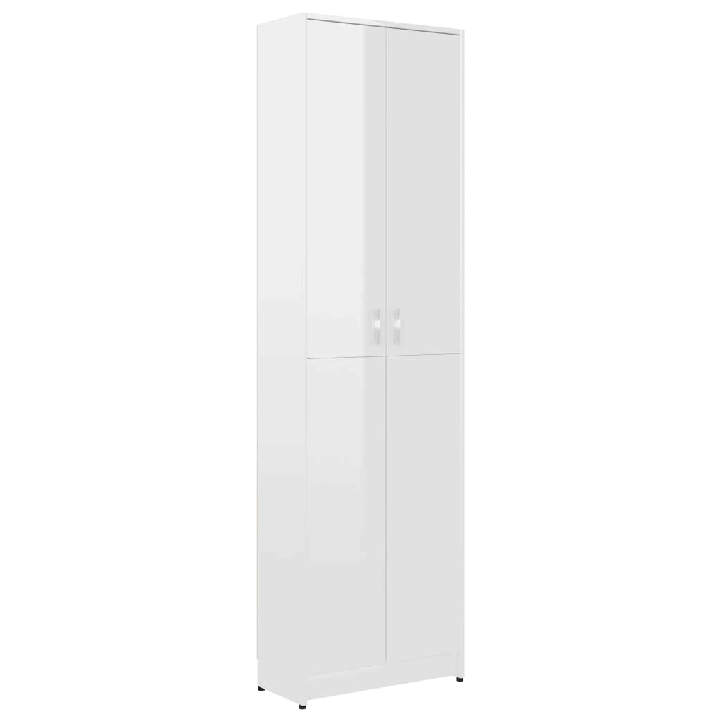 High Gloss White Hallway Wardrobe Chipboard G9953