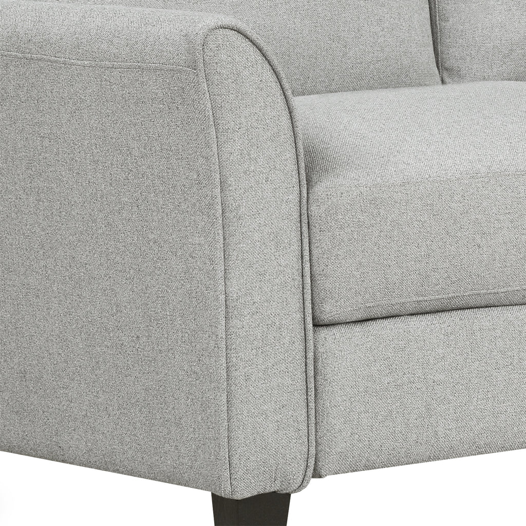 Light Gray 3-Seat Linen Fabric Sofa G92901