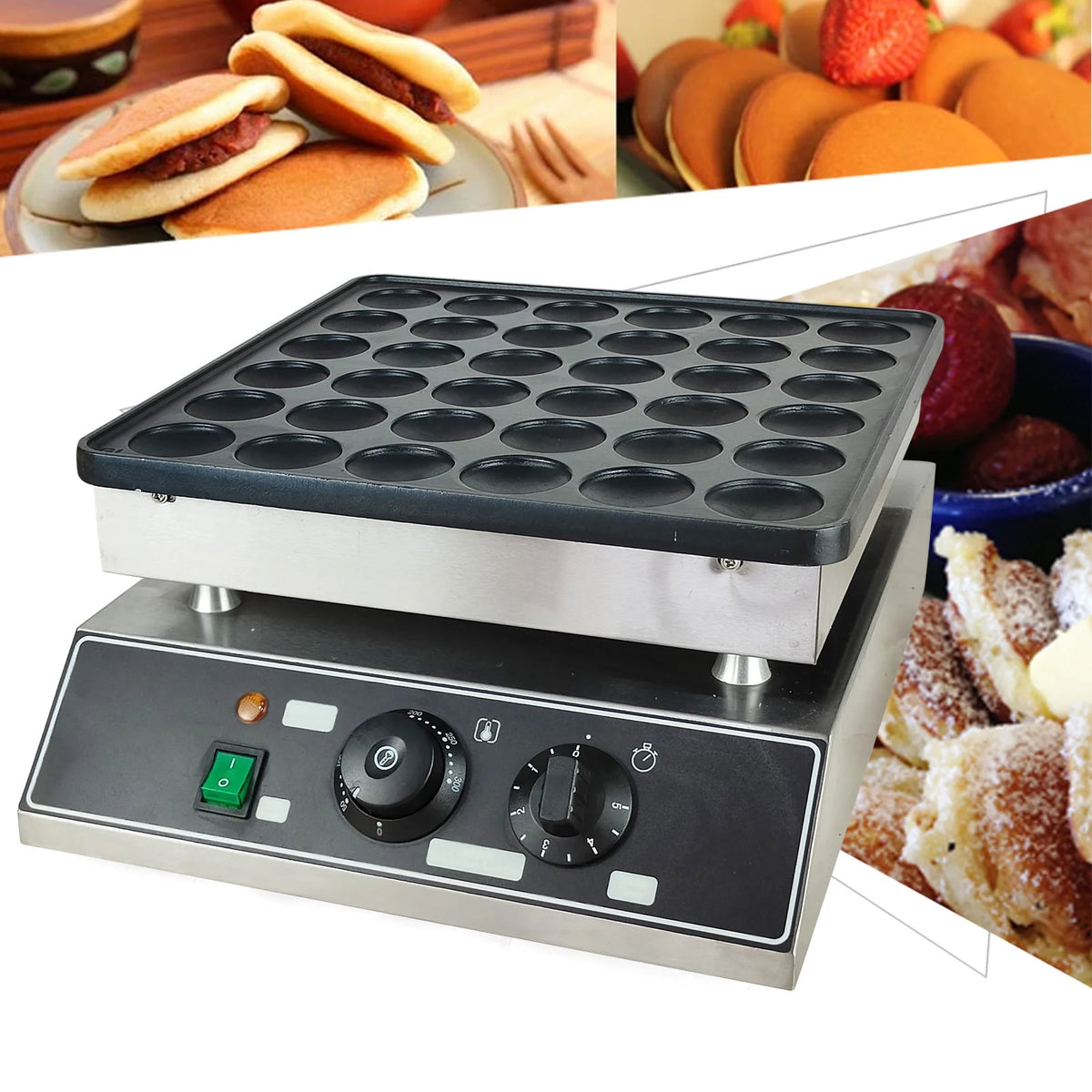 36 Holes 1000W Commercial Electric Nonstick Waffle Maker Machine A22525