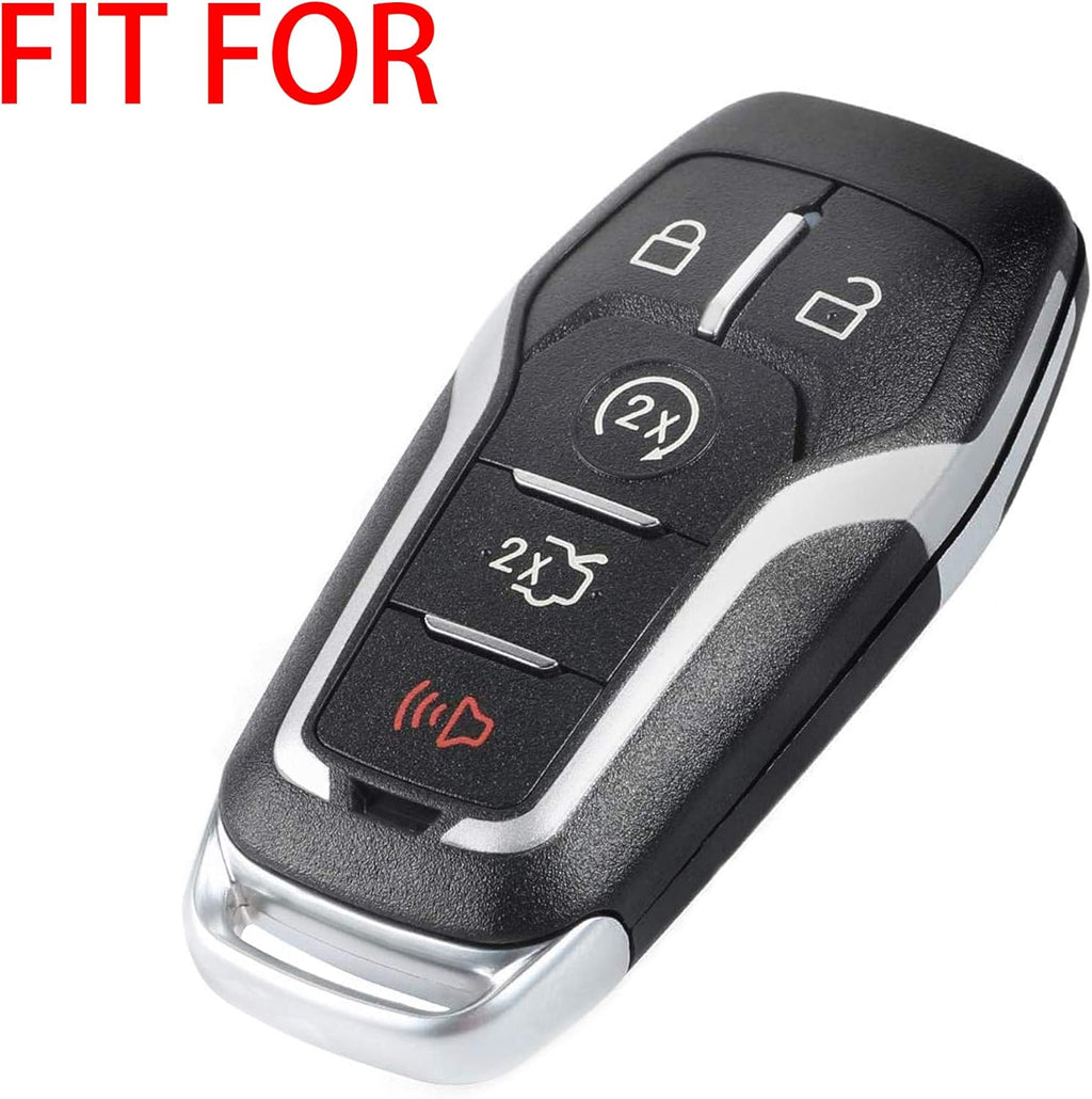 2Pcs Silicone Smart Key Fobs Remote Covers Case (Black) A35345