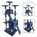 Navy Cat Tree Scratcher Play House Condo Furniture A1132