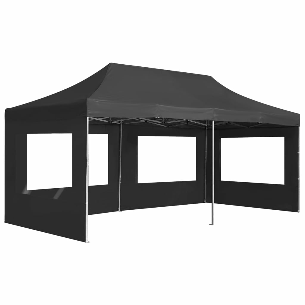 Aluminum Folding Party Tent with Walls 19.7'x9.8' Anthracite K640