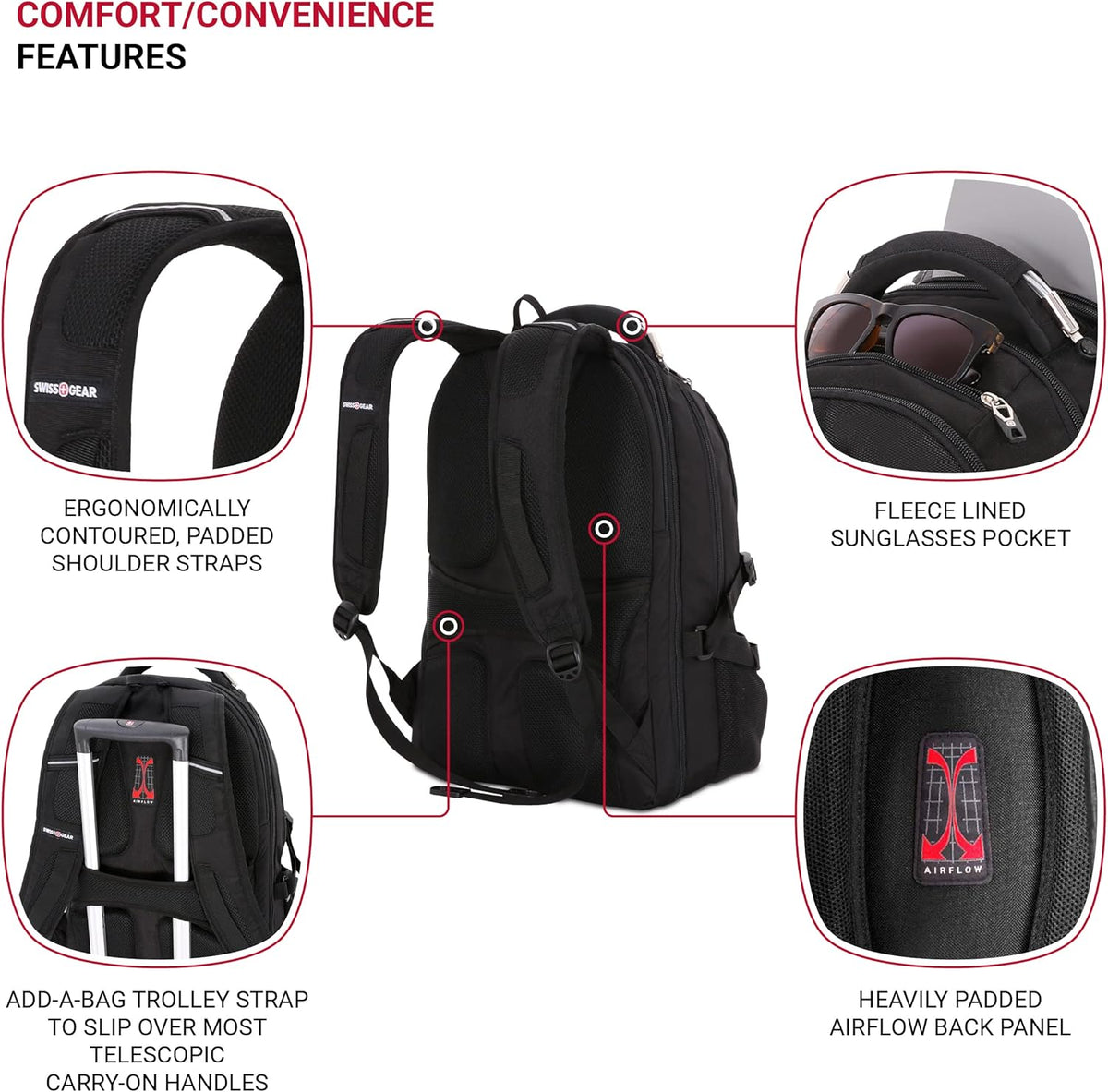 Black 17.5-Inch Laptop Backpack Z43773