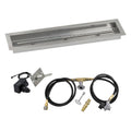 48x22 Linear Stainless Steel Drop-in Fire Pit Pan with Spark Ignition Kit X396
