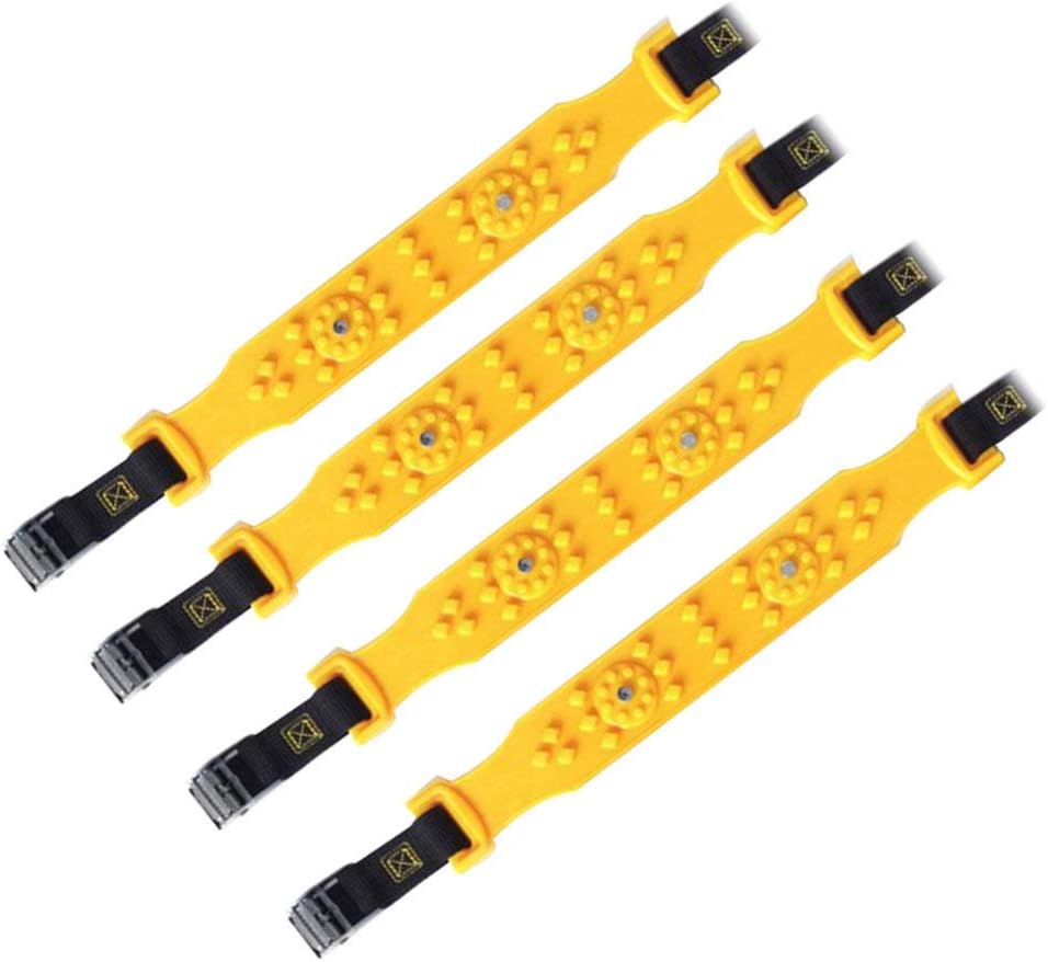 10Pcs Car Snow Chains Yellow Pack of 2 Q6069