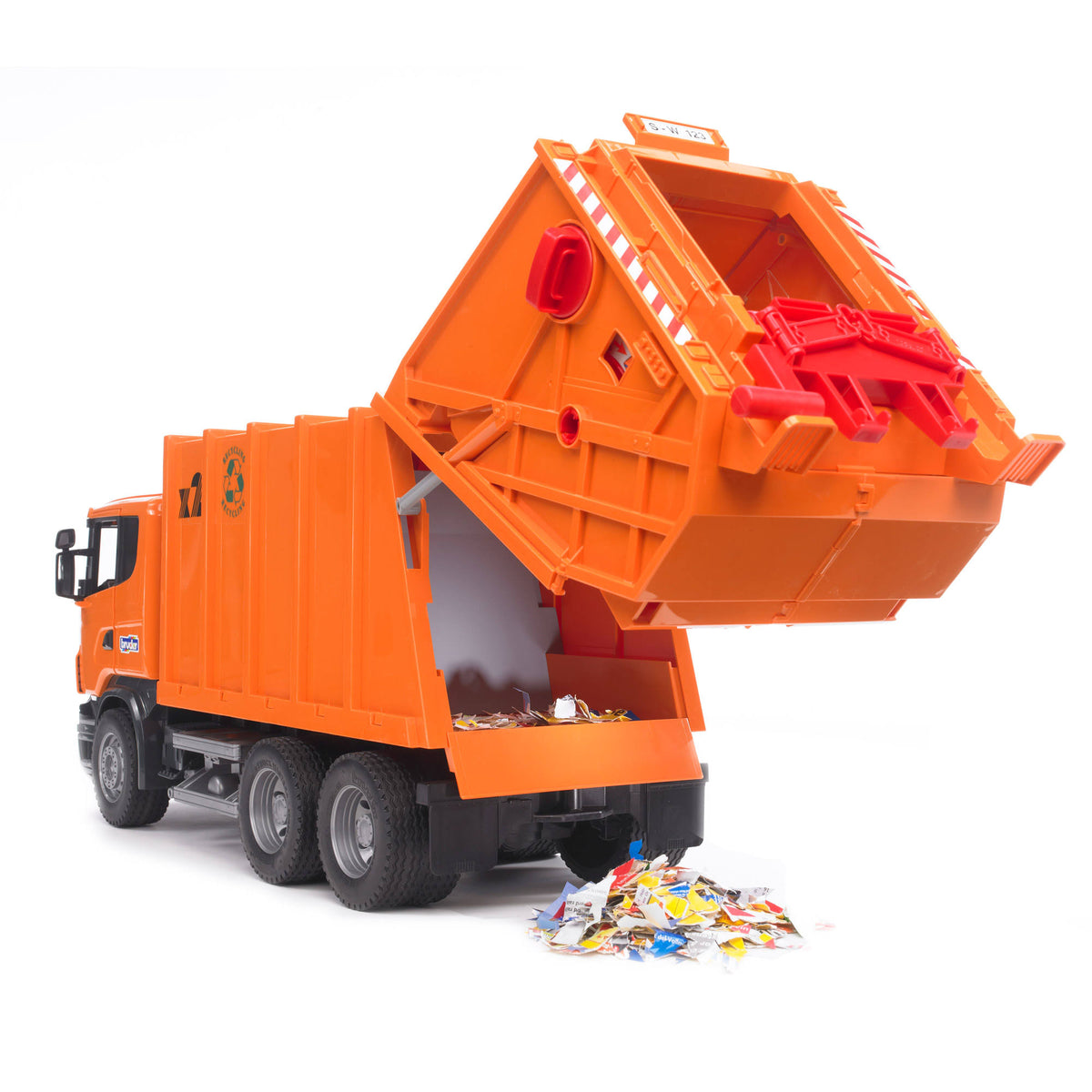 Orange Garbage Truck A4326