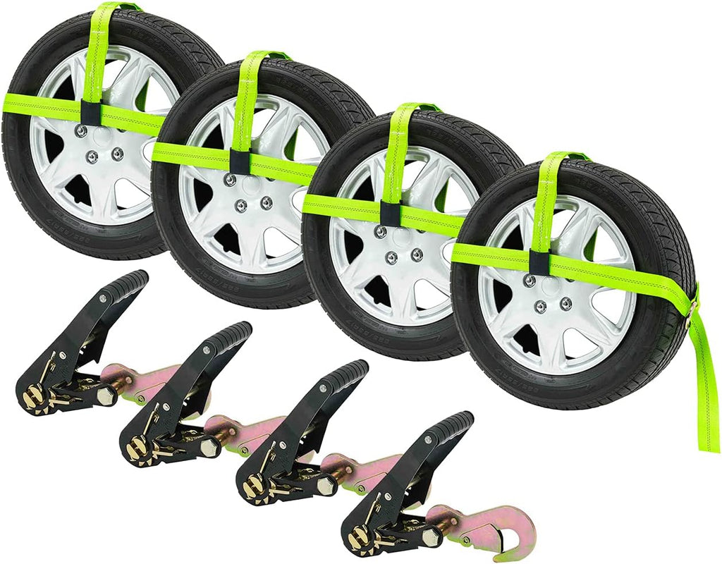 2 x 8' Lasso Ratchet Strap with Flat Hook 4 Pack E652318