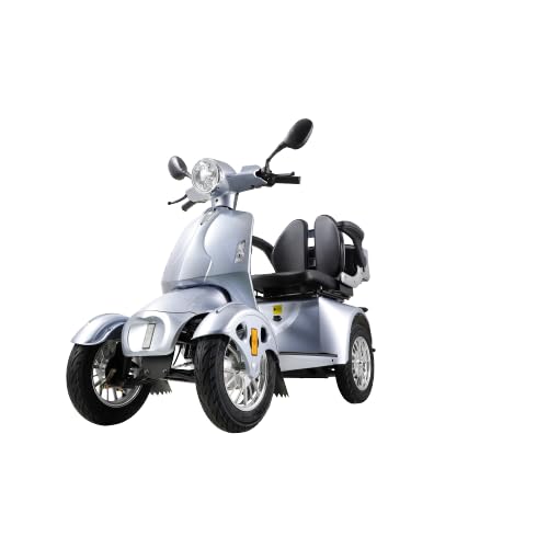 Pink Fat Tire Electric Mobility Scooter with LED Headlights and Basket S6181