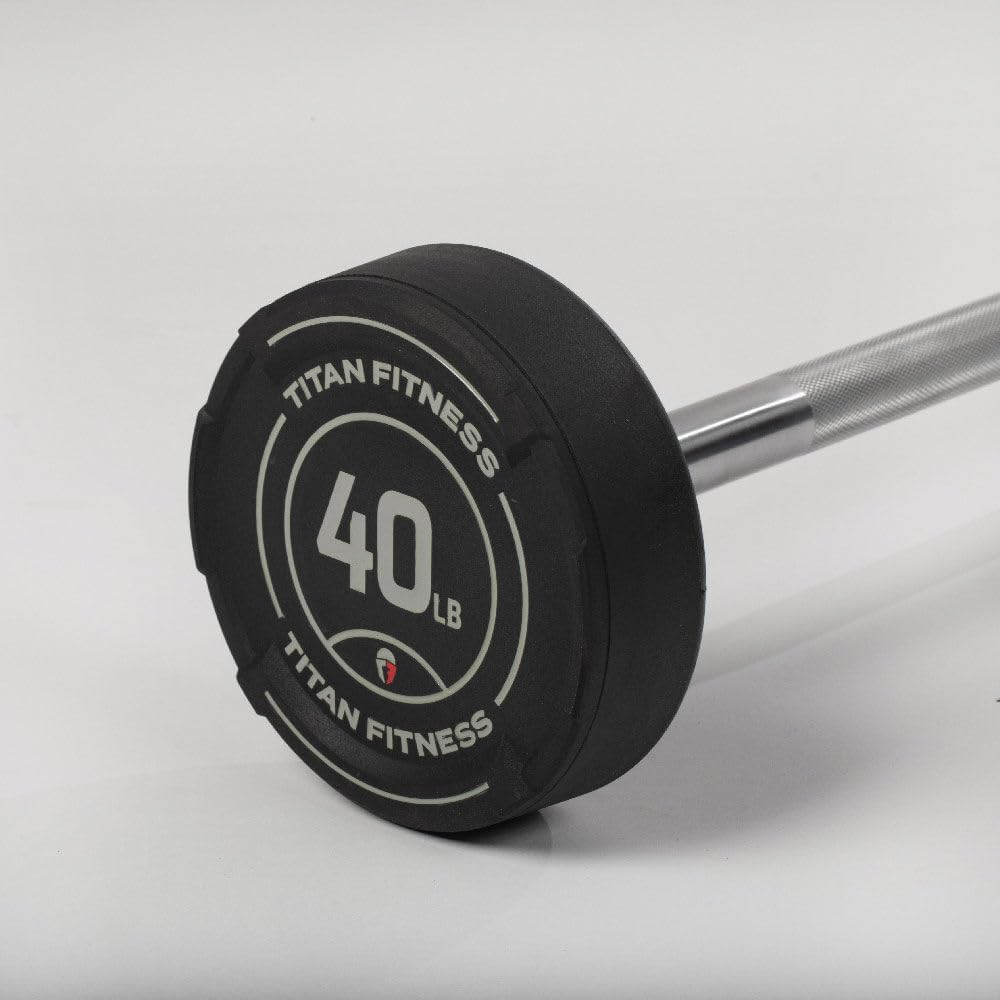 40 LB Rubber Straight Fixed Barbell N219978