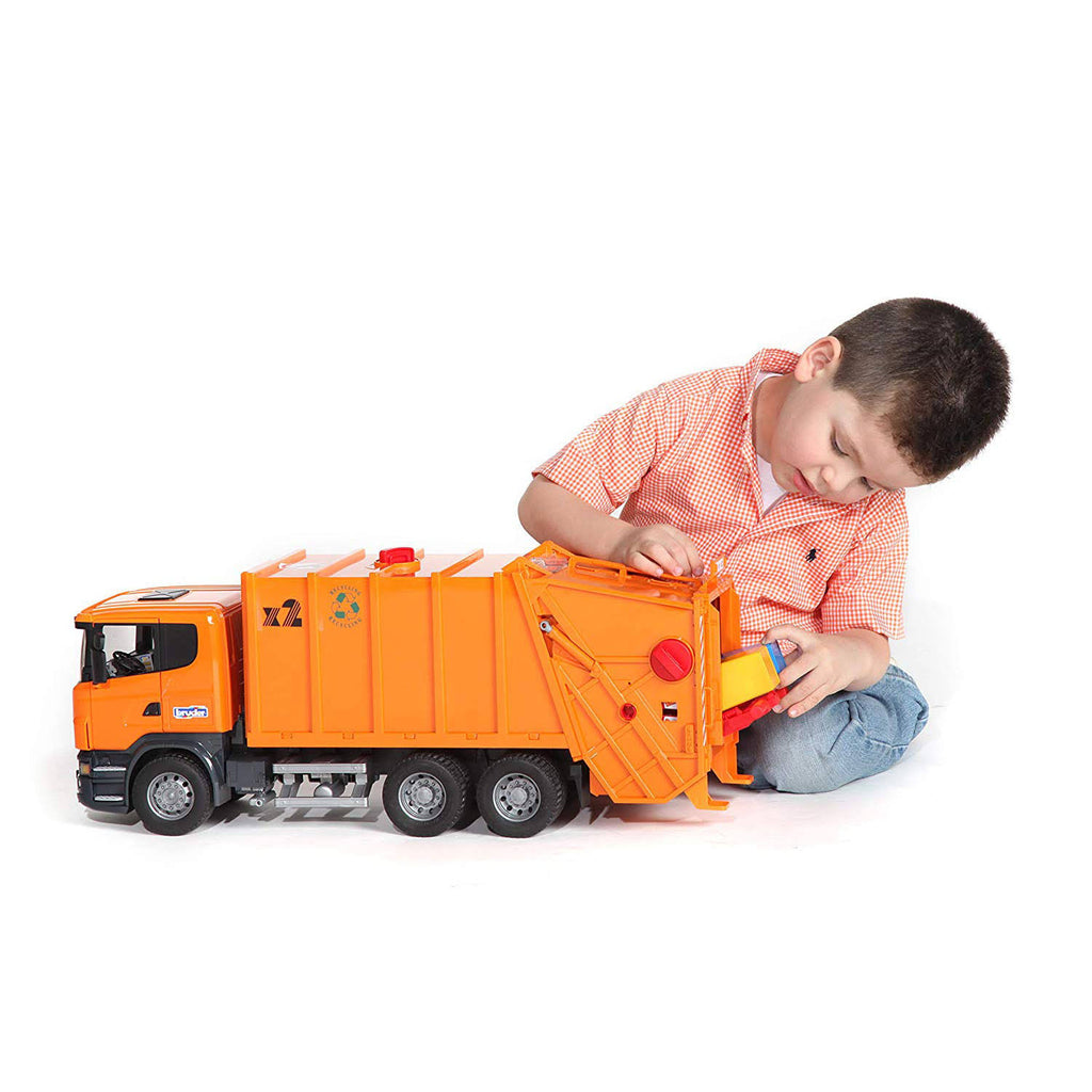 Orange Garbage Truck A4326
