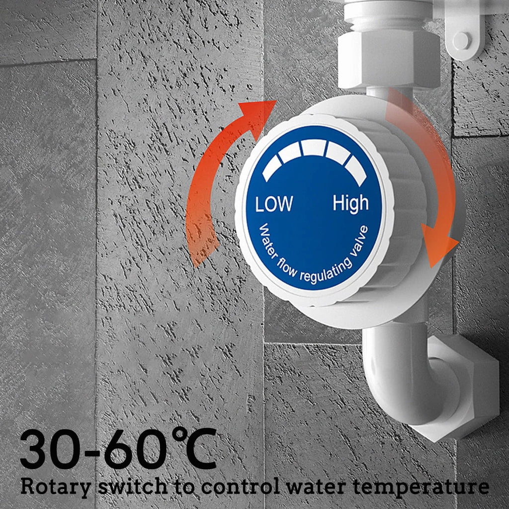 3500W Tankless Water Heater with Shower Head Set B615490
