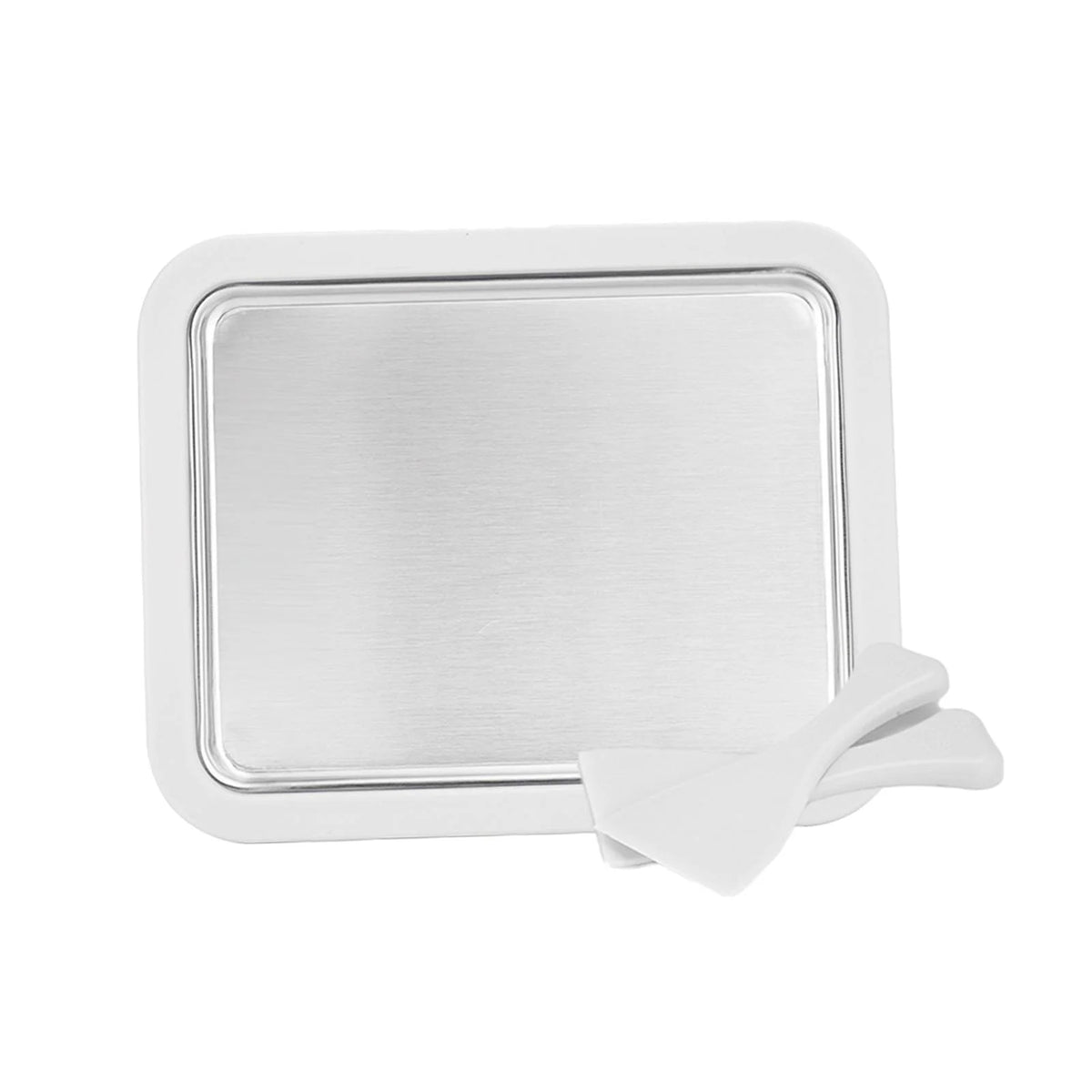 White Ice Cream Maker Roller Pan with 2 Scrapers Z933