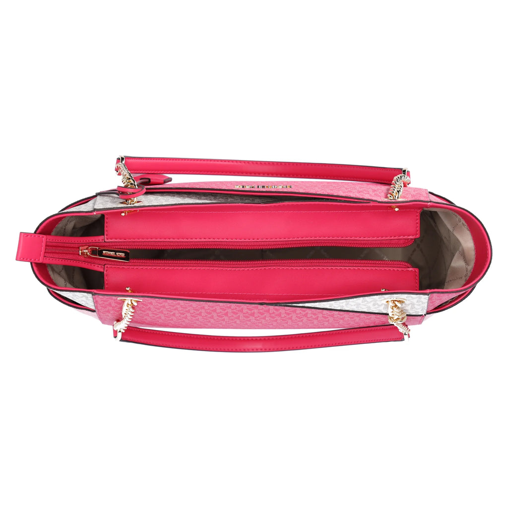 Electric Pink Large Chain Tote Handbag X25048