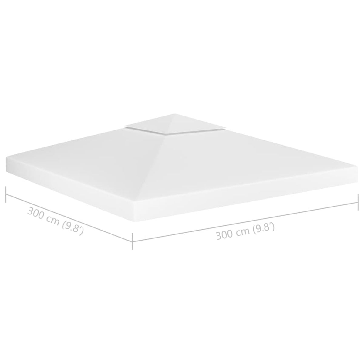 White 9.8'x9.8' 2-tier Canopy Patio Shelter T280856