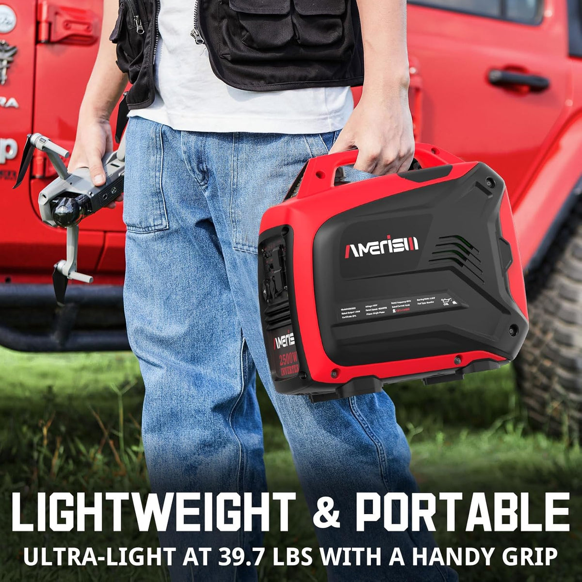 2500-Watt Gas Powered Portable Inverter Generator J159