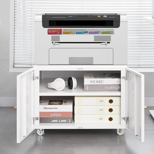 Black Metal Printer Cabinet with Storage K46889