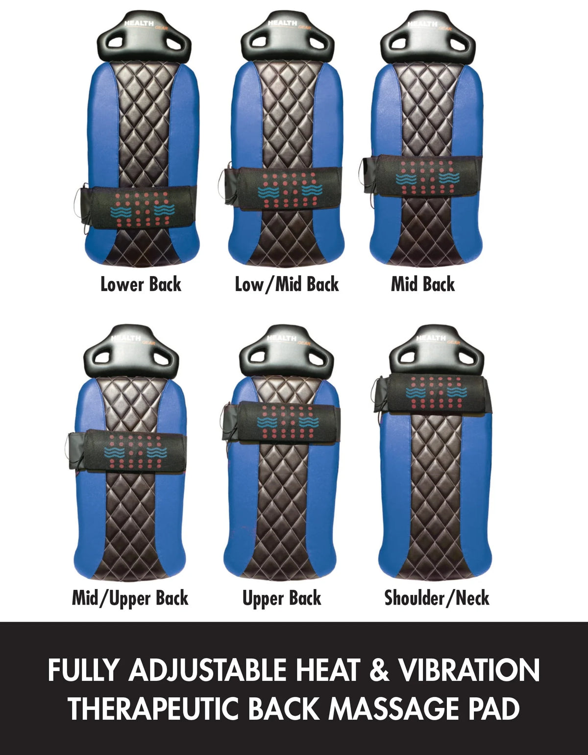 Blue Heat and Vibration Massage Inversion Table T3926