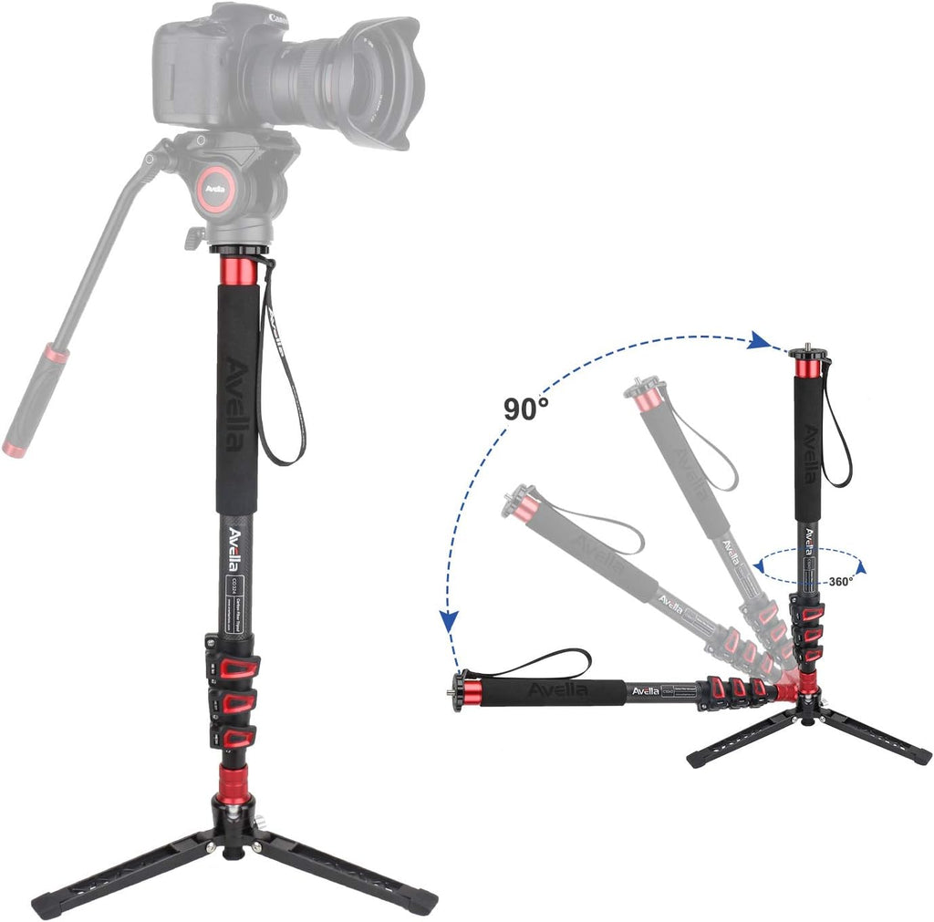 Carbon Fiber 67 Inch Camera Monopod T9202