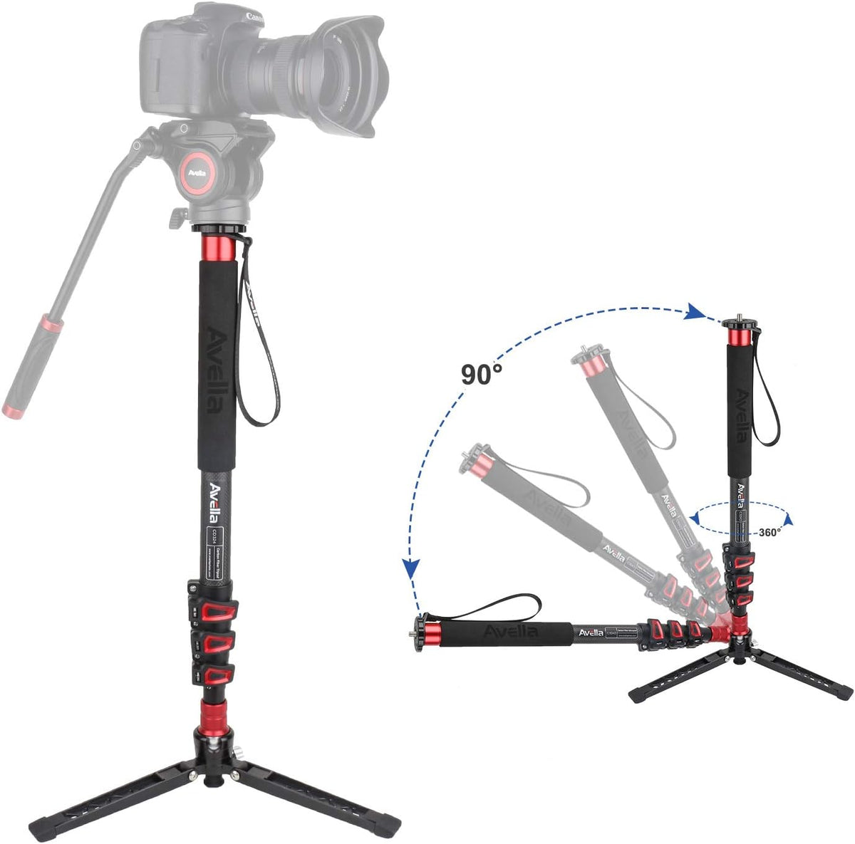 Carbon Fiber 67 Inch Camera Monopod T9202