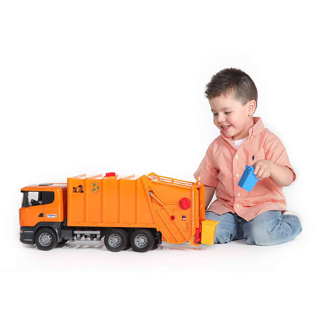 Orange Garbage Truck A4326